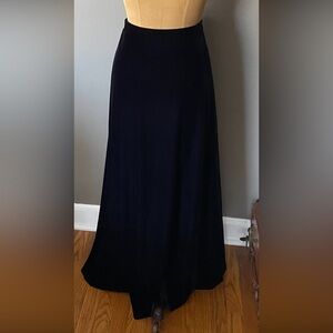 Alex Evenings Black Velvet Maxi Skirt Size L Formal Evening Elegant